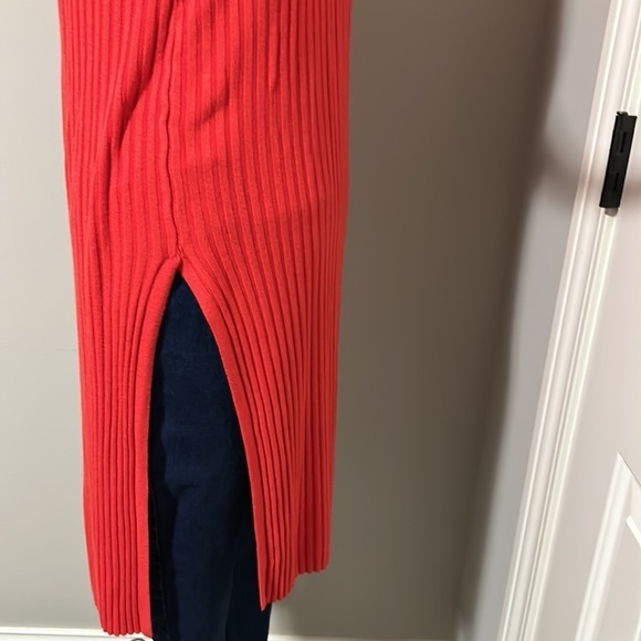 Lovers and Friends Davenport Ribbed Knit Long Open Cardigan Duster Red Sz XS - Picture 10 of 15